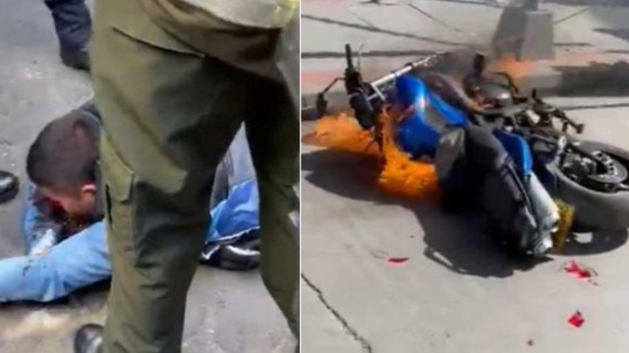 'Paloterapia' a ladrón en el centro de Bogotá 'Paloterapia' a ladrón en el centro de Bogotá
