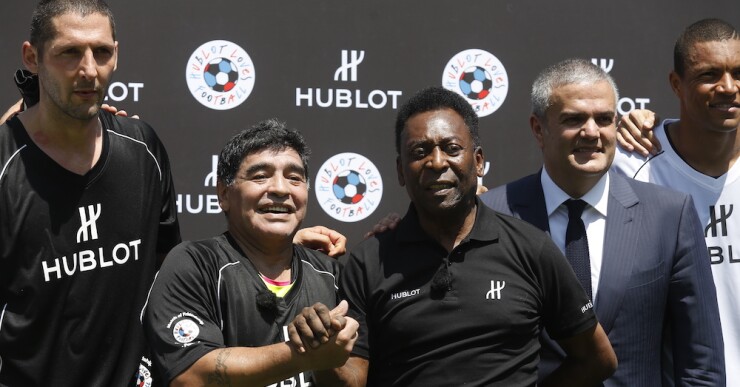 Hublot Creates Football History Again - PelÈ and Maradona together for Once in a Lifetime Match!