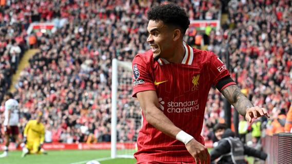 Luis Díaz marcó con Liverpool frente a West Ham por la Premier League. 