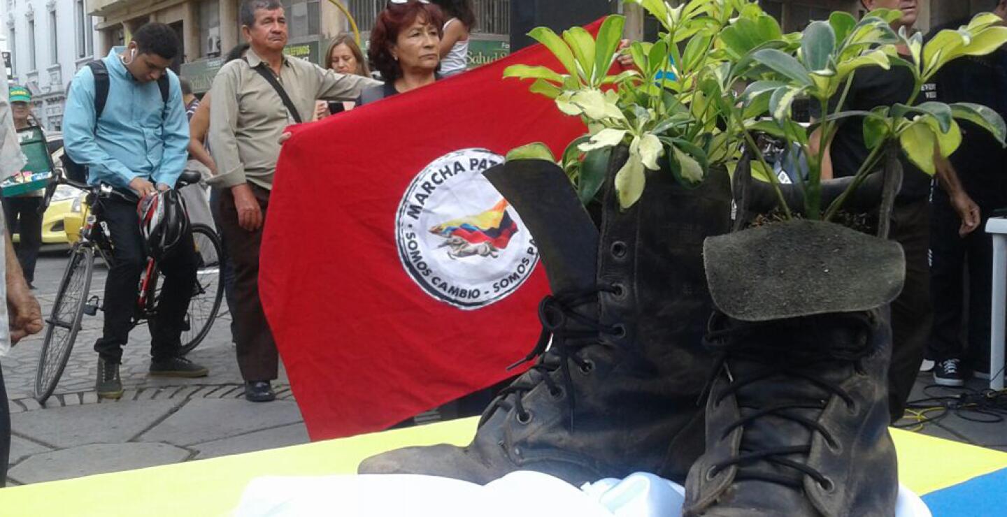 286705_Blu Radio / Con banderas y canticos cientos de caleños celebraron dejación de armas de las Farc / Foto: Cortesía