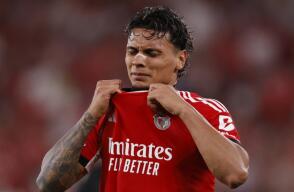 Richard Ríos, volante colombiano que milita en el Benfica. 