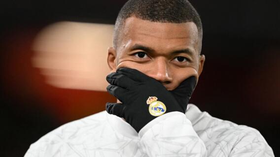 Kylian Mbappé con el Real Madrid. Kylian Mbappé con el Real Madrid.