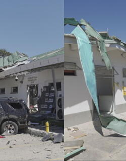 Así quedó el lugar del atentado en inmediaciones del comando de la Policía en Cúcuta