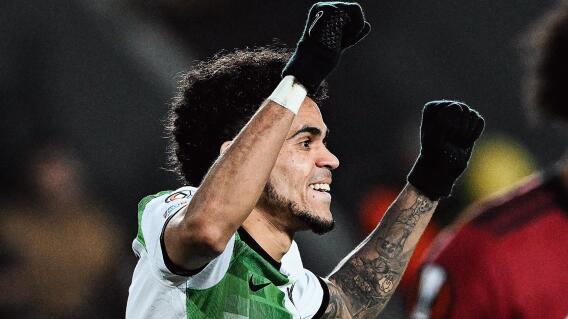 Luis Díaz celebra con el Liverpool Luis Díaz celebra con el Liverpool