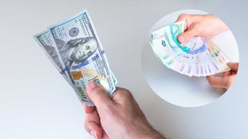 Dólares convertidos a pesos colombianos Dólares convertidos a pesos colombianos