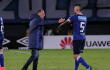 Andrés Cadavid junto a Miguel Ángel Russo en su época en Millonarios. 