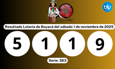 Le numéro gagnant du jackpot de la loterie Boyacá de ce samedi 1er novembre 2025 est le 5119 de la série 363.