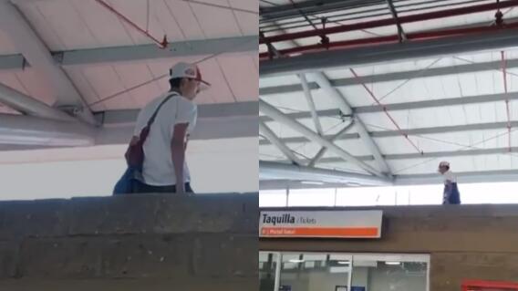 Escalando muros: colados encontraron otra forma de no pagar pasaje en TransMilenio