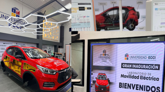 La Universidad ECCI inauguró un laboratorio especializado en vehículos eléctricos, híbridos, baterías, alto voltaje y diagnóstico.