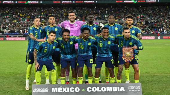 La formación de la Selección Colombia en el duelo preparatorio contra México. 