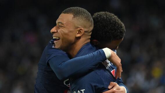 Kylian Mbappé celebra su doblete ante el Ajaccio Kylian Mbappé celebra su doblete ante el Ajaccio