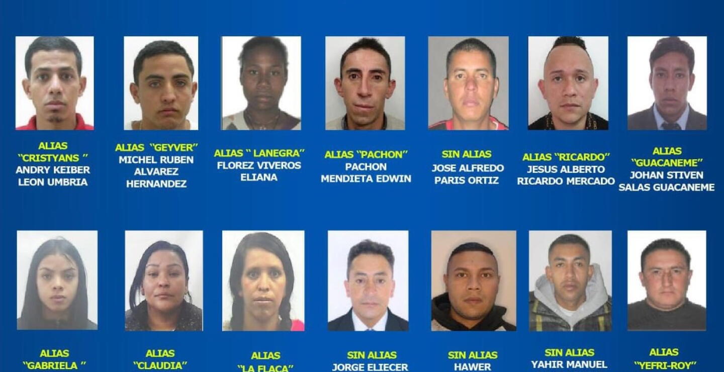 Esta es la lista de los 14 criminales más buscados de Bogotá