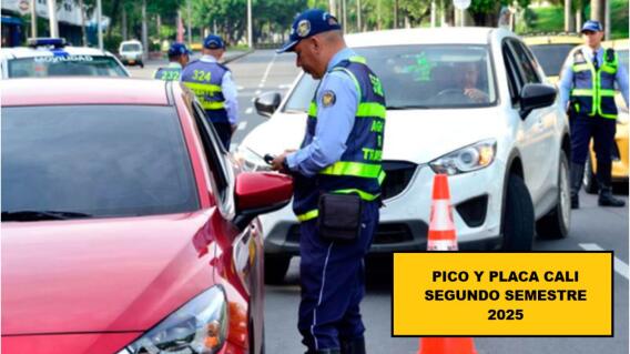 Pico y placa en Cali para el segundo semestre de 2025 Pico y placa en Cali para el segundo semestre de 2025