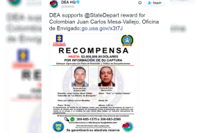 209523_Recompensa por Juan Carlos Mesa Vallejo, alias ‘Carlos Chata’ / Foto: @DEAHQ en Twitter