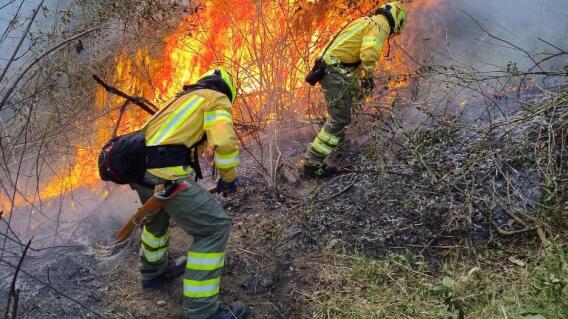 Bomberos de Medellín apagando incendios. Bomberos de Medellín apagando incendios.