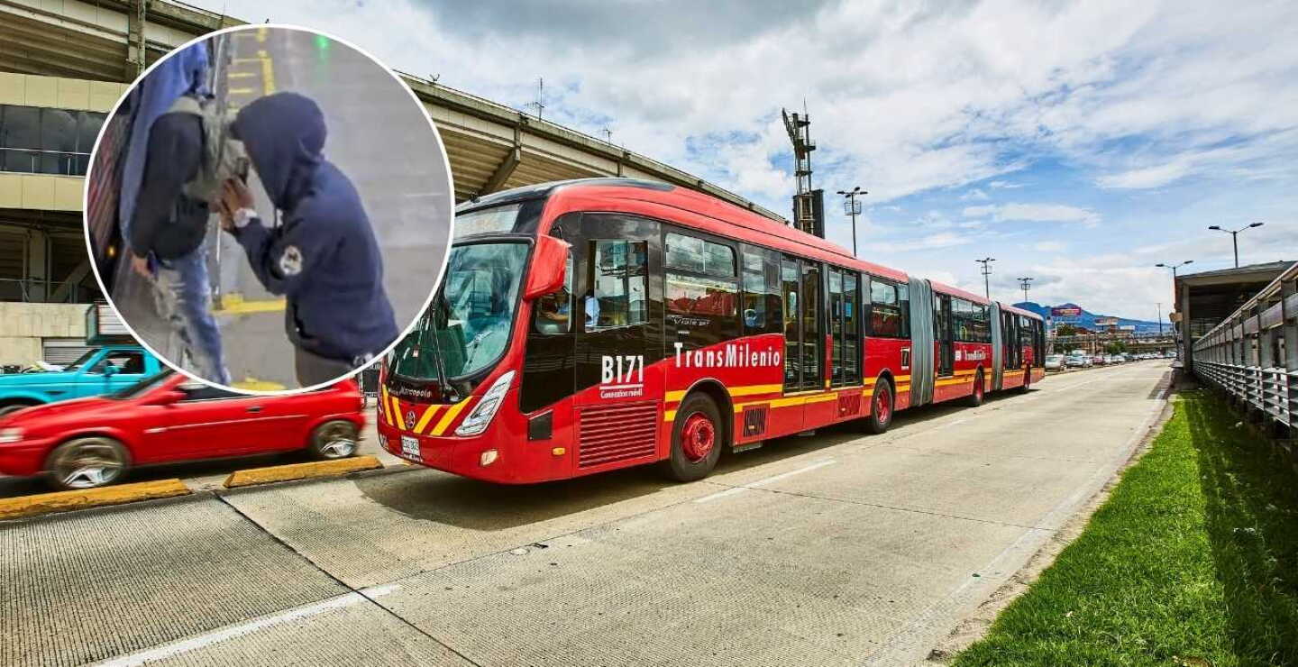 Hombres armados fueron capturados  tras hurtar a usuario en estación de TransMilenio