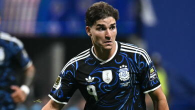 Julián Álvarez, delantero de Argentina y del Atlético de Madrid. 