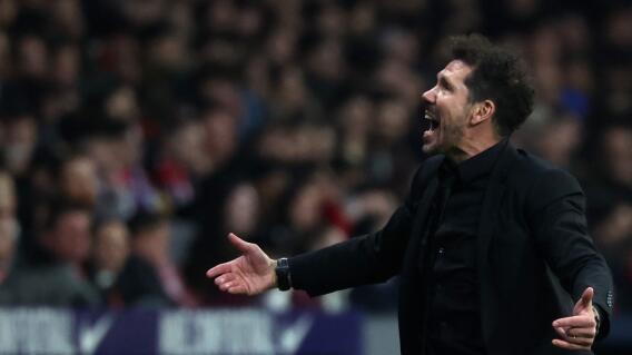 Diego Simeone, director técnico del Atlético de Madrid, en el partido contra el Real Madrid por la Copa del Rey. Diego Simeone, director técnico del Atlético de Madrid, en el partido contra el Real Madrid por la Copa del Rey.