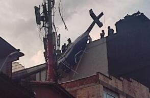 Helicóptero se accidenta en Medellín