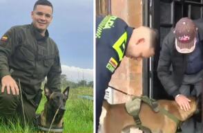 Reencuentro perro policía 