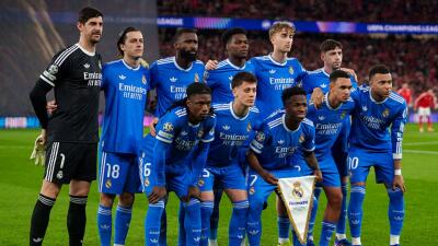 Jugadores del Real Madrid en uno de las partidos de Champions League esta temporada.