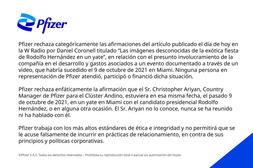 Comunicado Pfizer