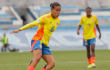 La Selección Colombia femenina Sub-20 en acción en el Sudamericano, en Ecuador. 