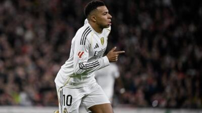 Kylian Mbappé festeja el golazo que le marcó al Athletic Bilbao en la Liga.