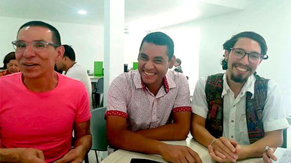 Manuel Bermúdez, Alejandro Rodríguez y Víctor Hugo Prada conformaron una trieja en Medellín. / Foto: Cortesía.