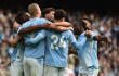 Los jugadores del Manchester City celebrando uno de los goles