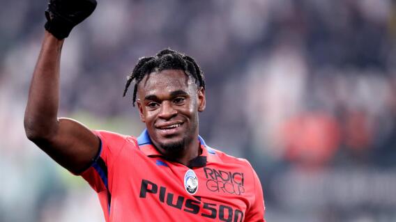 Celebración de Duván Zapata, tras su gol con Atalanta Celebración de Duván Zapata, tras su gol con Atalanta