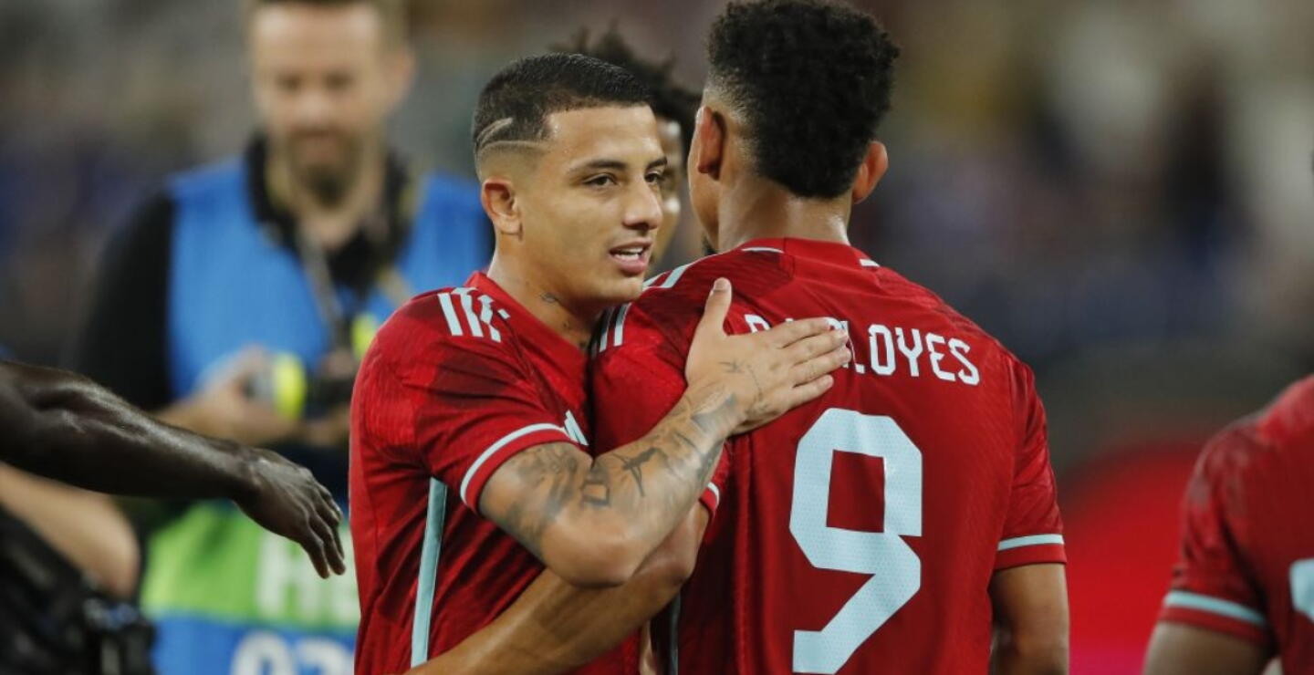 Diego Valoyes en un partido con la Selección Colombia.