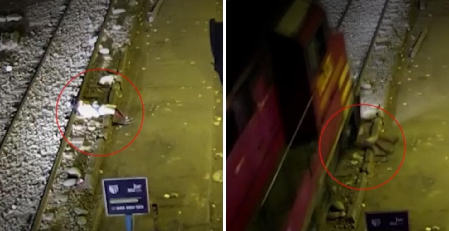 Video|Hombre se quedó dormido en las vías y tren casi le pasa por encima: se salvó de milagro