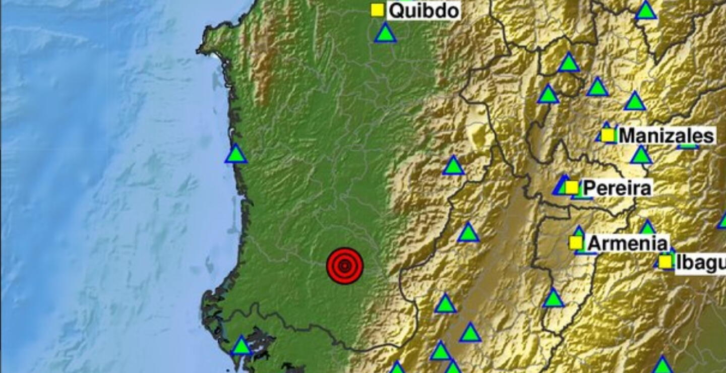 Reportan temblor de magnitud 4,5 con epicentro en el Chocó hoy, viernes 11 de septiembre