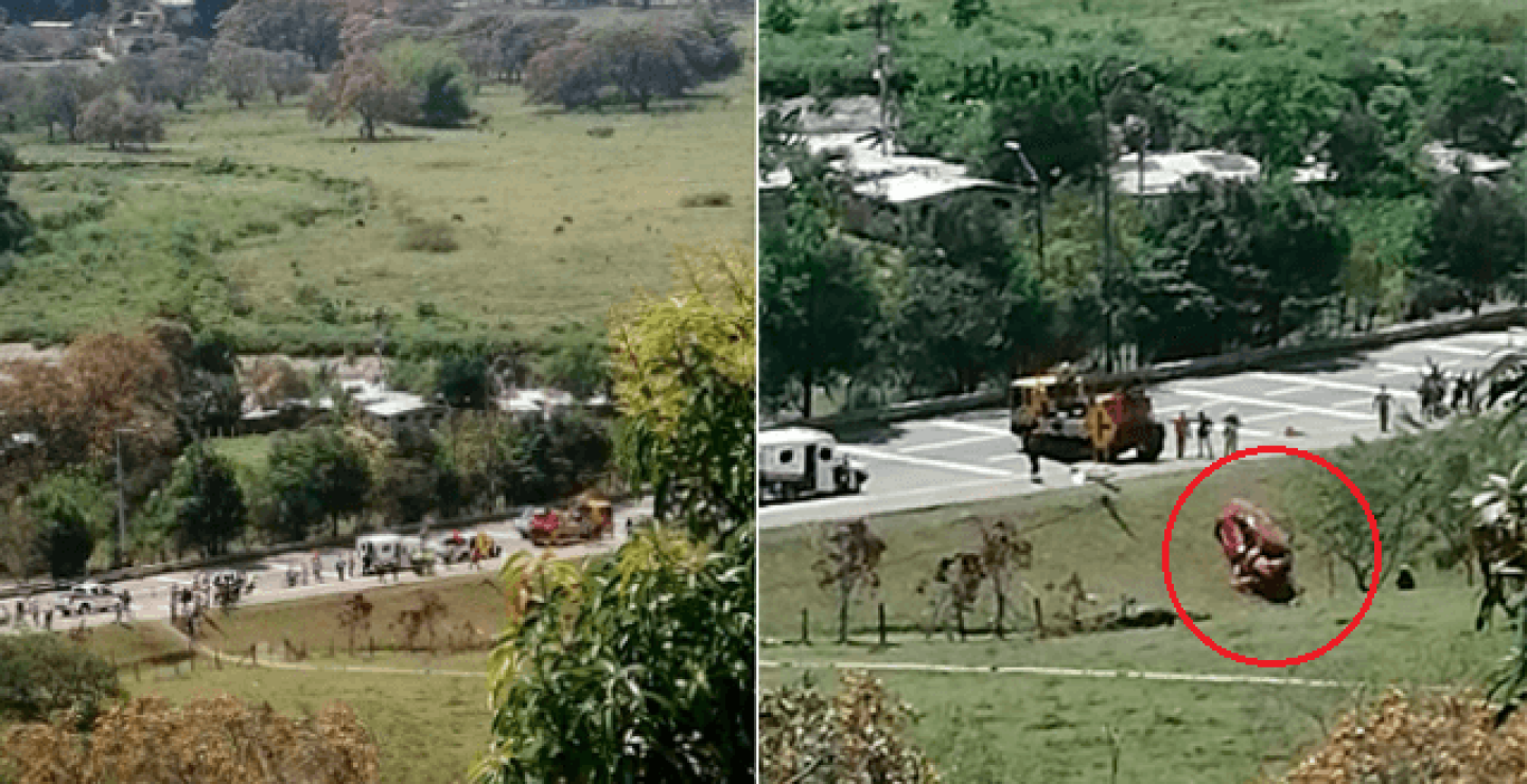El accidente ocurrió en la vía Hatillo-Bello. Foto: Cortesía Guardianes de Antioquia