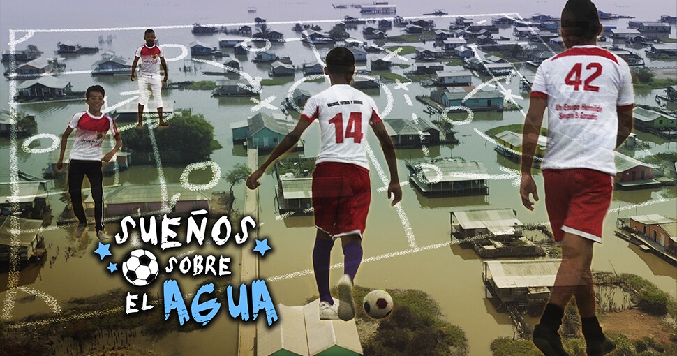 Nueva Venecia, donde los niños hacen lo imposible por mantener a flote sus sueños de fútbol