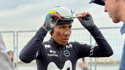 Nairo Quintana, ciclista colombiano del Movistar Team, tras una jornada en el Giro de Italia 2025