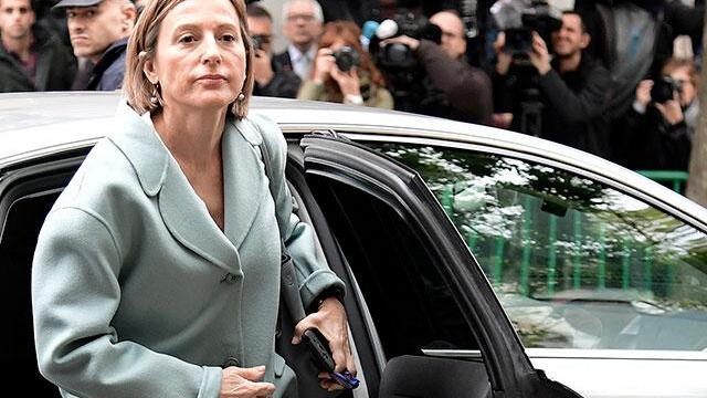Presidenta de Parlamento catalán declara en Tribunal Supremo de Madrid