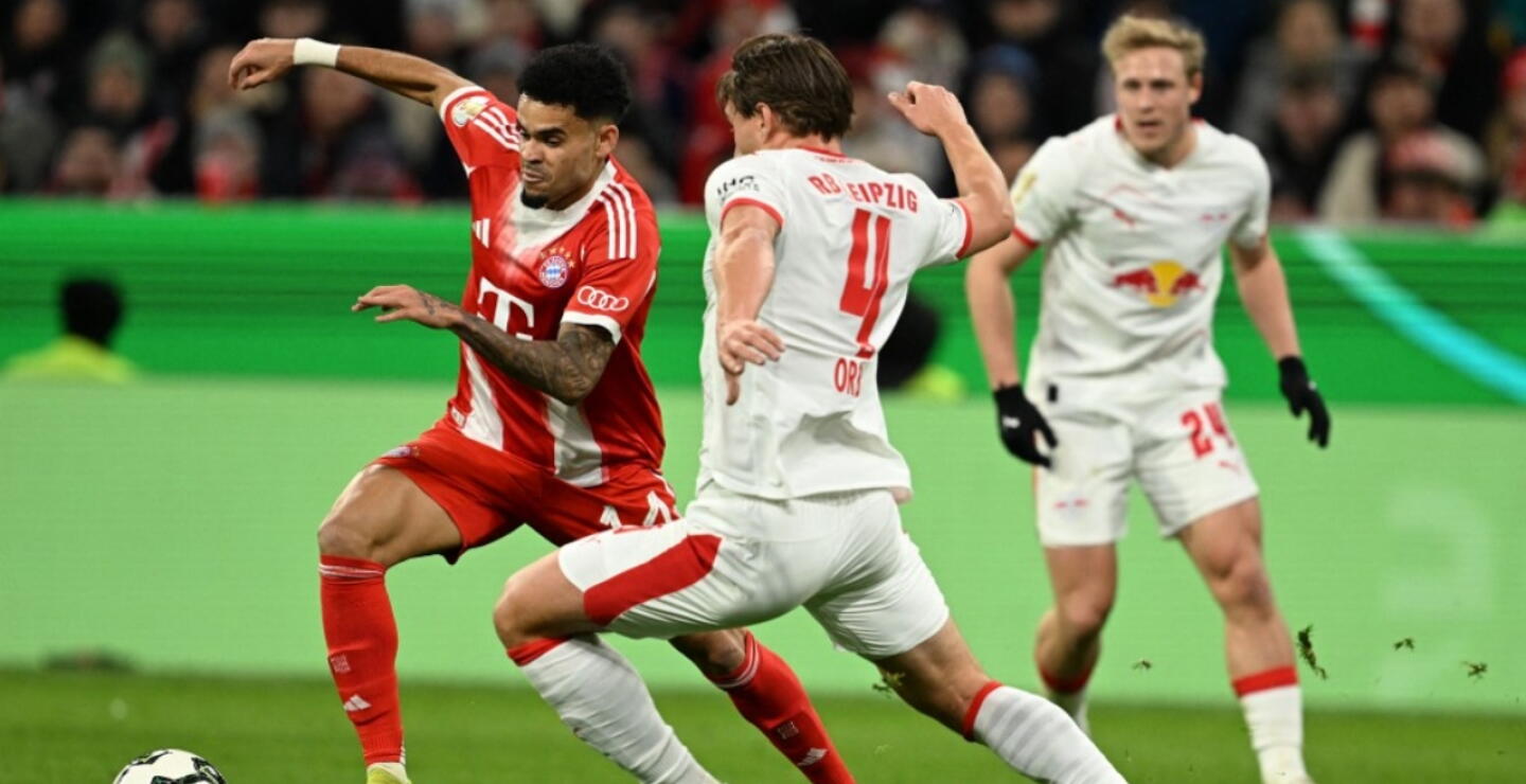 Luis Díaz en Bayern Múnich vs. RB Leipzig por Copa de Alemania.