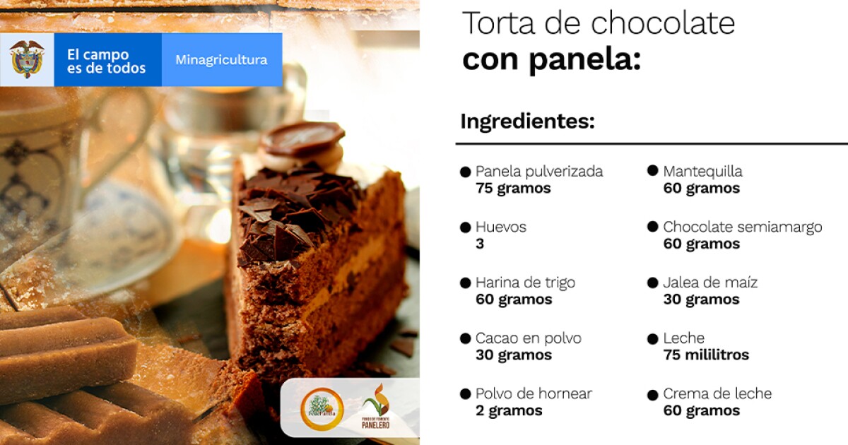 Aprende a preparar esta deliciosa torta de chocolate con panela