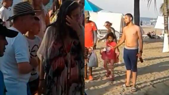 352206_Enfrentamiento entre Uribe y joven en playa de Santa Marta / Foto: Twitter @carlosfmejia 352206_Enfrentamiento entre Uribe y joven en playa de Santa Marta / Foto: Twitter @carlosfmejia