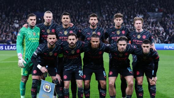 Jugadores del Manchester City, previo al partido contra Copenhagen, en la Champions League Jugadores del Manchester City, previo al partido contra Copenhagen, en la Champions League