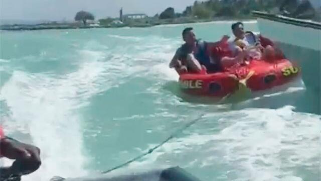 Impactante momento en que lancha arrolla a dos turistas en Barú 