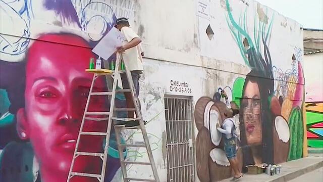 Grafiteros lucen lo mejor de su arte en el Aerosol Fest en Cartagena