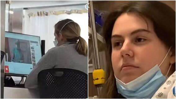 "La doctora mirando un tutorial de YouTube sobre cómo curar mi quiste", bromeó la joven en su cuenta de TikTok. "La doctora mirando un tutorial de YouTube sobre cómo curar mi quiste", bromeó la joven en su cuenta de TikTok.