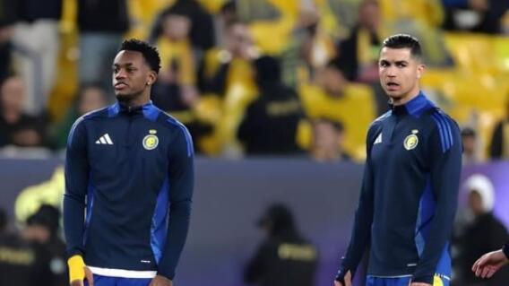 Jhon Durán y Cristiano Ronaldo, en partido con Al-Nassr Jhon Durán y Cristiano Ronaldo, en partido con Al-Nassr