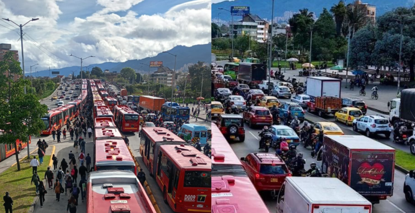 Tráfico en el occidente de Bogotá
