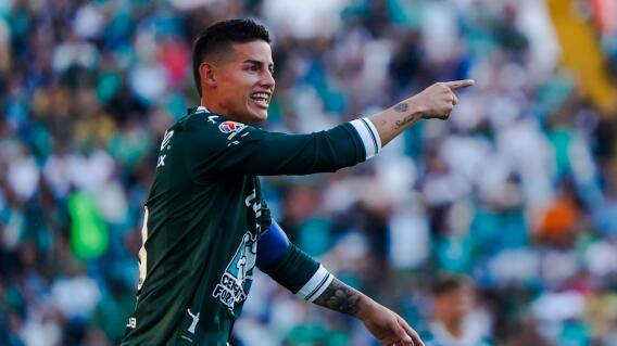 James Rodríguez, volante colombiano del León. James Rodríguez, volante colombiano del León.