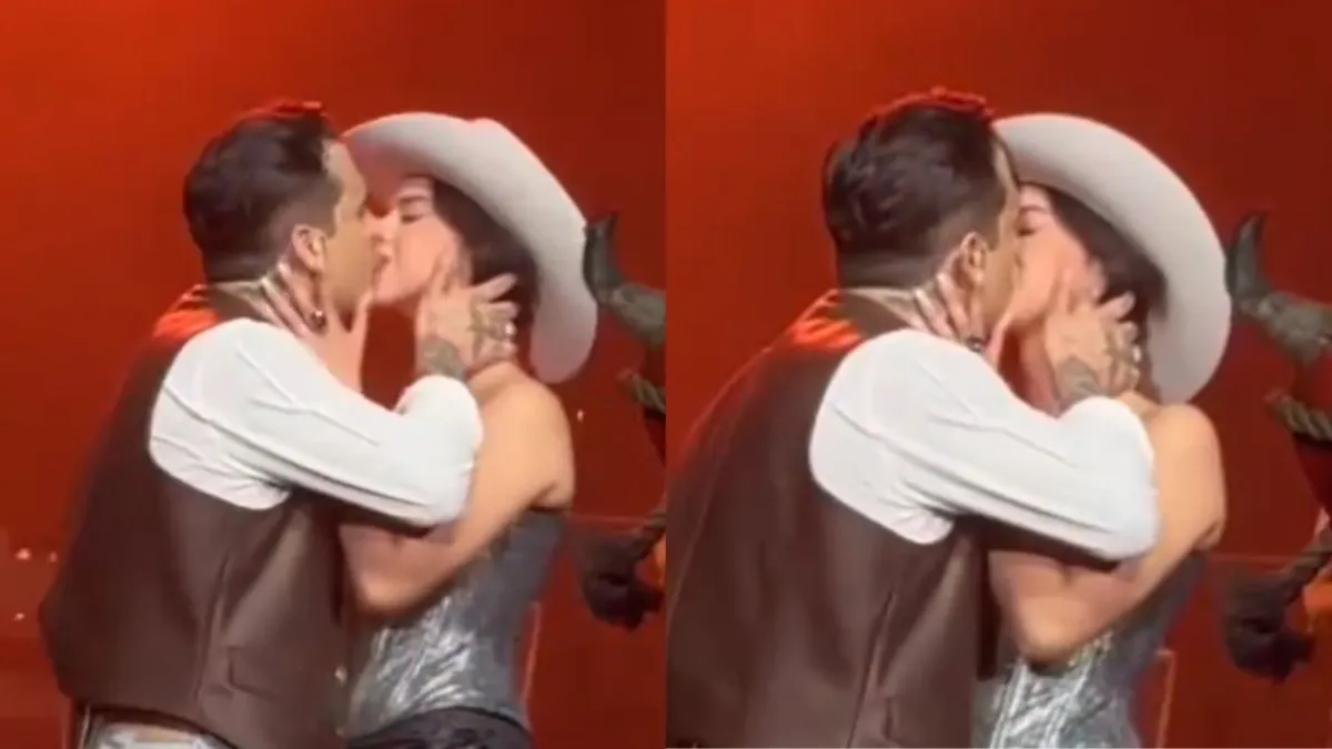 Nodal y Ángela Aguilar se dieron su primer beso en público tras confirmar su relación - NoticiasCaracol