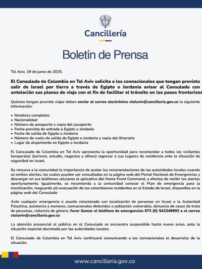 Comunicado Cancillería Comunicado Cancillería
